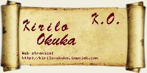 Kirilo Okuka vizit kartica